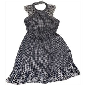 Copper Key Black and white plaid dress Navy Gingham Dress Size XS